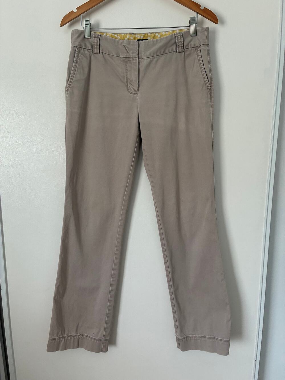 J. Crew Khaki Chino Pants "City Fit" Stretch Light Tan Size 6